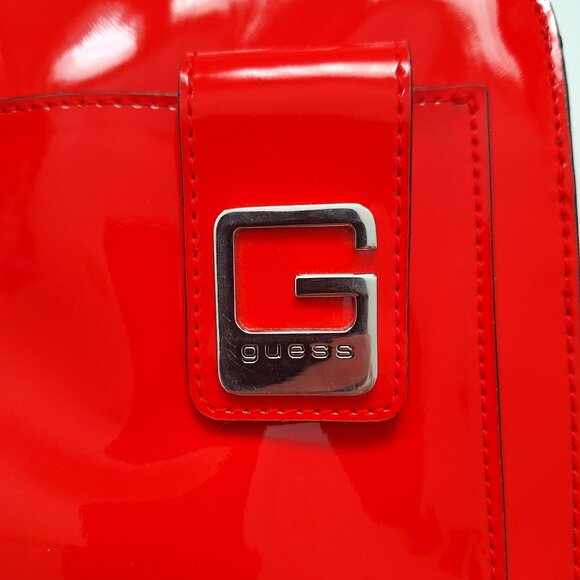 Guess Vintage Patent Red Square Mini Hand Bag - Picture 2 of 8
